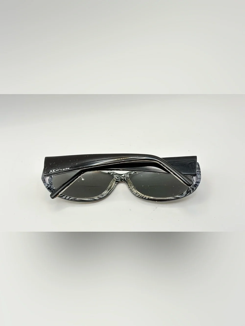 Anne Klein Black Oval Sunglasses Frames Only